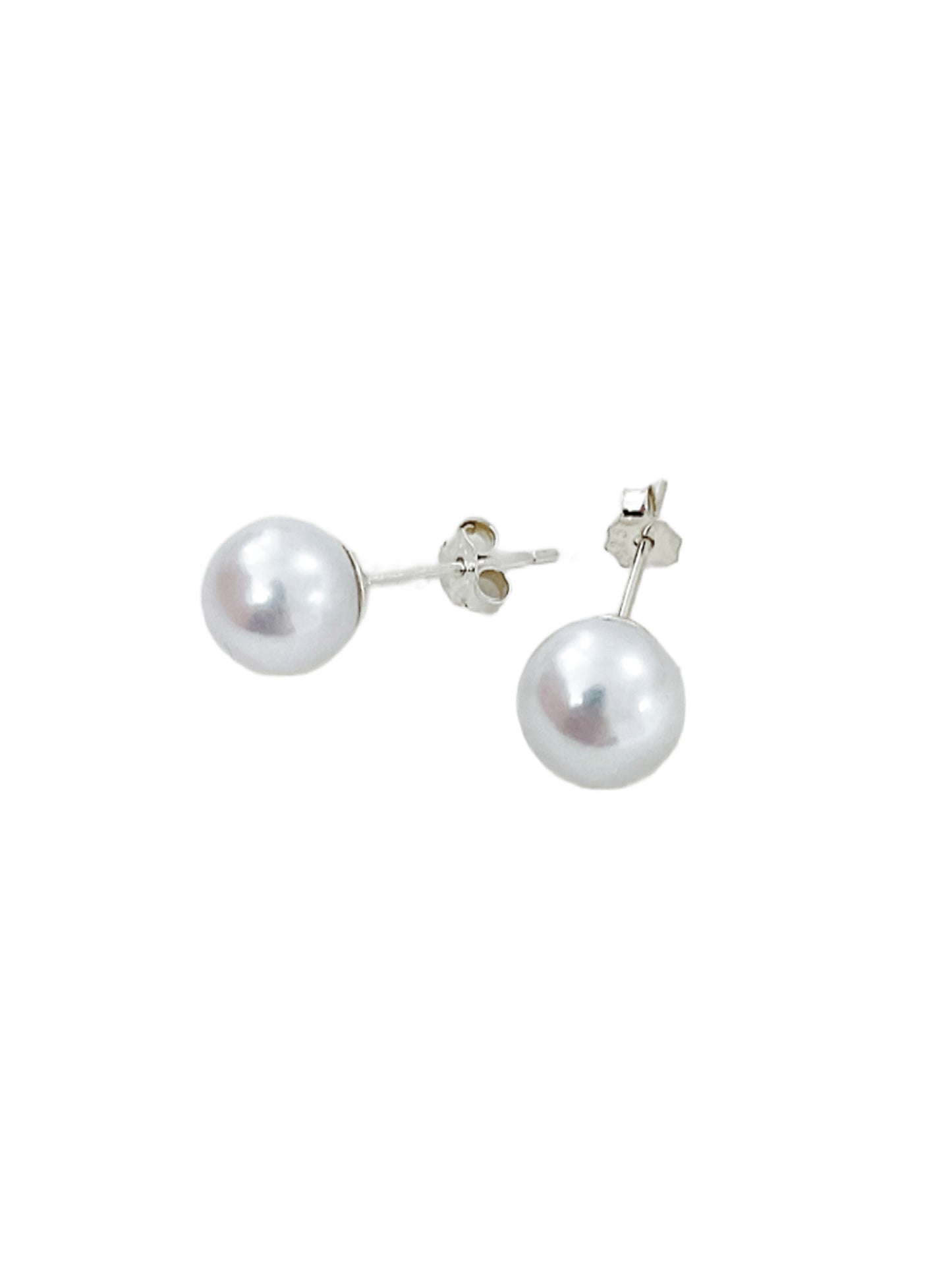 OuiPearl Baroque Earring 簡約百搭系列 天然珍珠素釘純銀耳環耳釘(點位7-8)