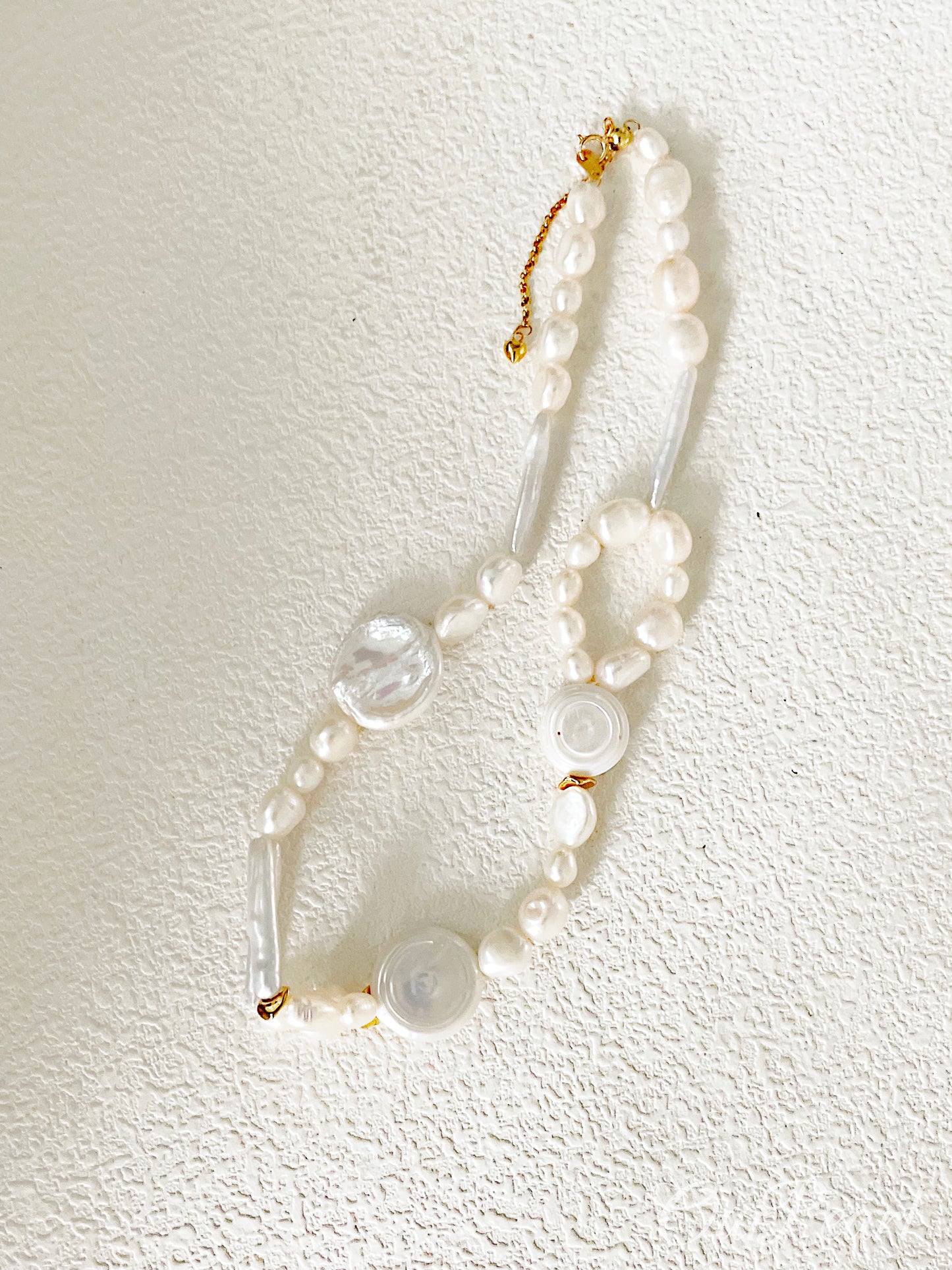 OuiPearl Baroque French Necklace 法式choker天然珍珠項鏈（鏈長34+5CM）