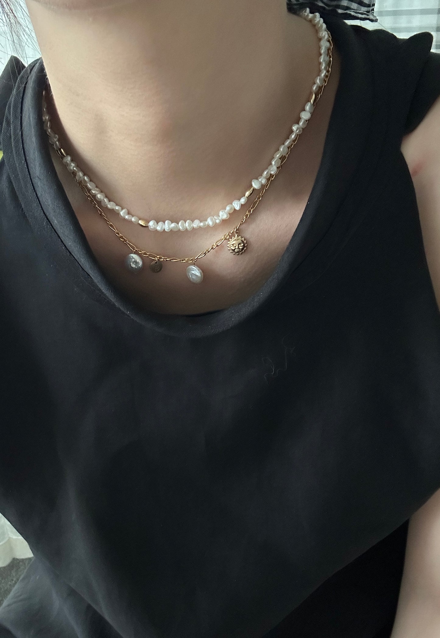 OuiPearl Baroque pendant Necklace 圓巴小吊墜項鏈（鏈長43CM）