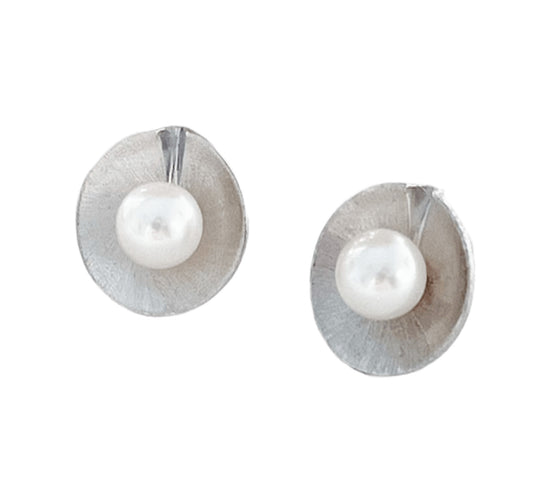 OuiPearl shell Earring 貝殼詩語 貝殼狀純銀耳墜耳環耳釘