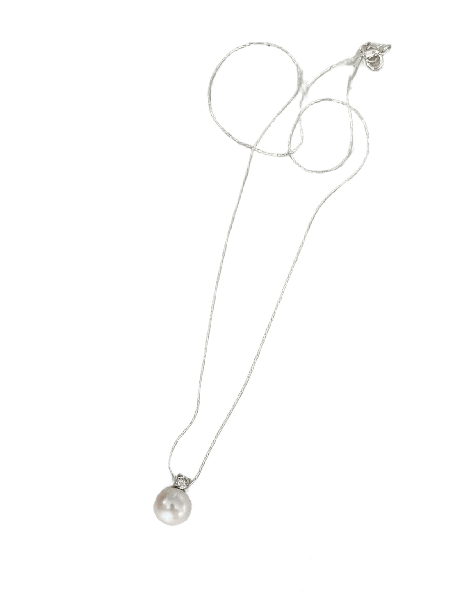 OuiPearl Princess Dai Necklace 白色戴妃珍珠吊墜純銀項鏈（鏈長45CM）