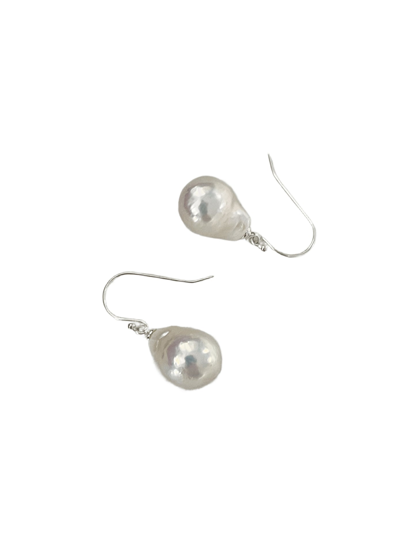 OuiPearl Baroque Earring  巴洛克流銀 錫紙大巴洛克純銀耳環耳釘