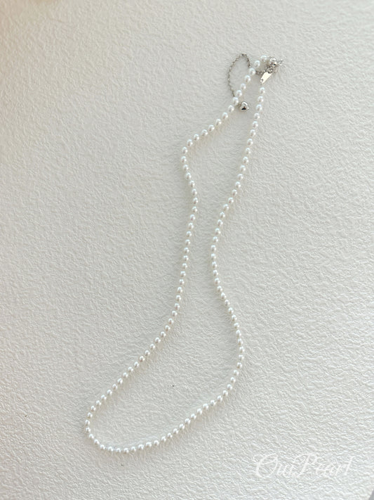 OuiPearl Pearl Necklace 經典淡水baby珍珠純銀項鏈（點位3-3.5；鏈長39+5CM）