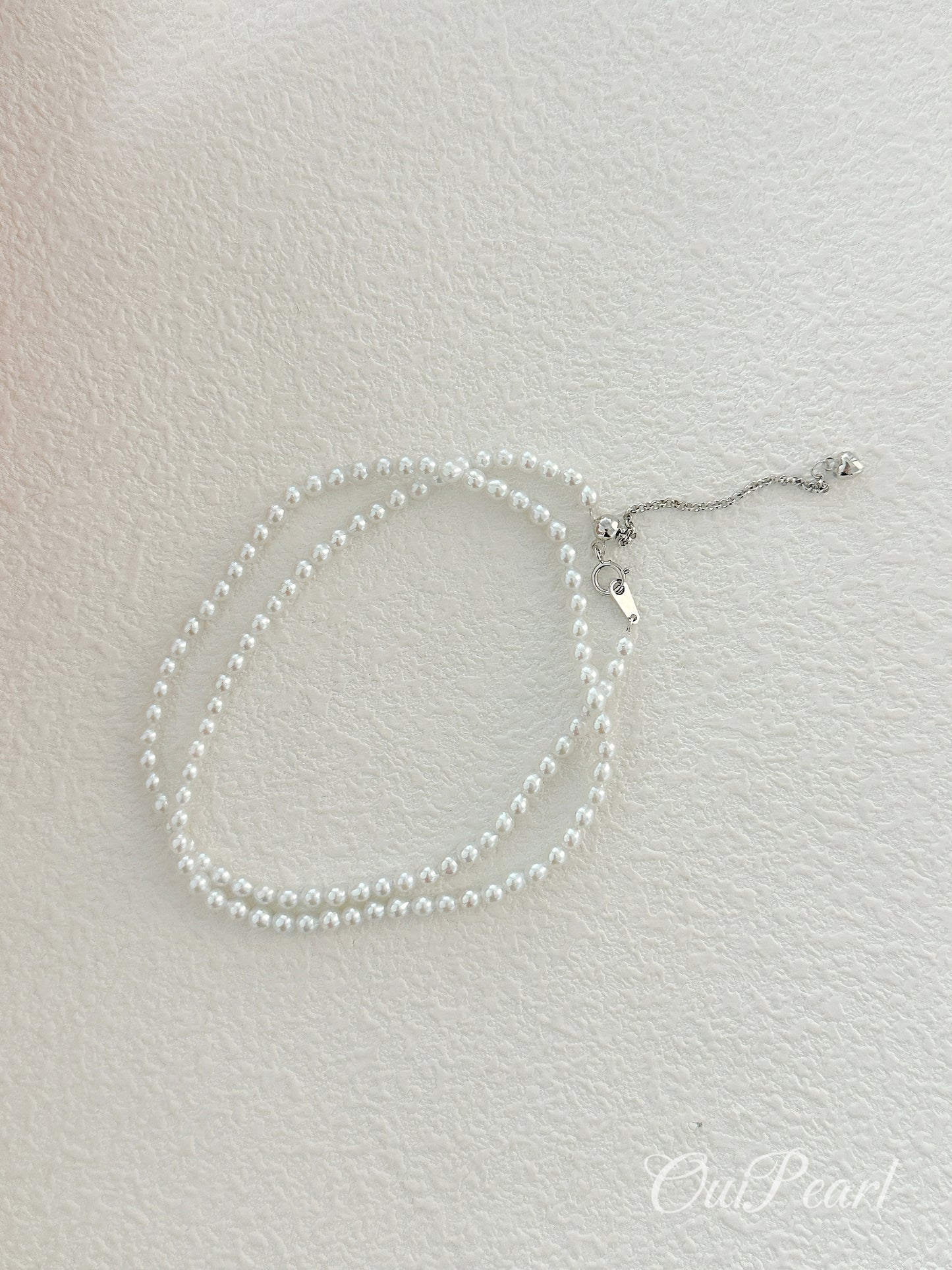 OuiPearl Pearl Necklace 經典淡水baby珍珠純銀項鏈（點位3-3.5；鏈長39+5CM）