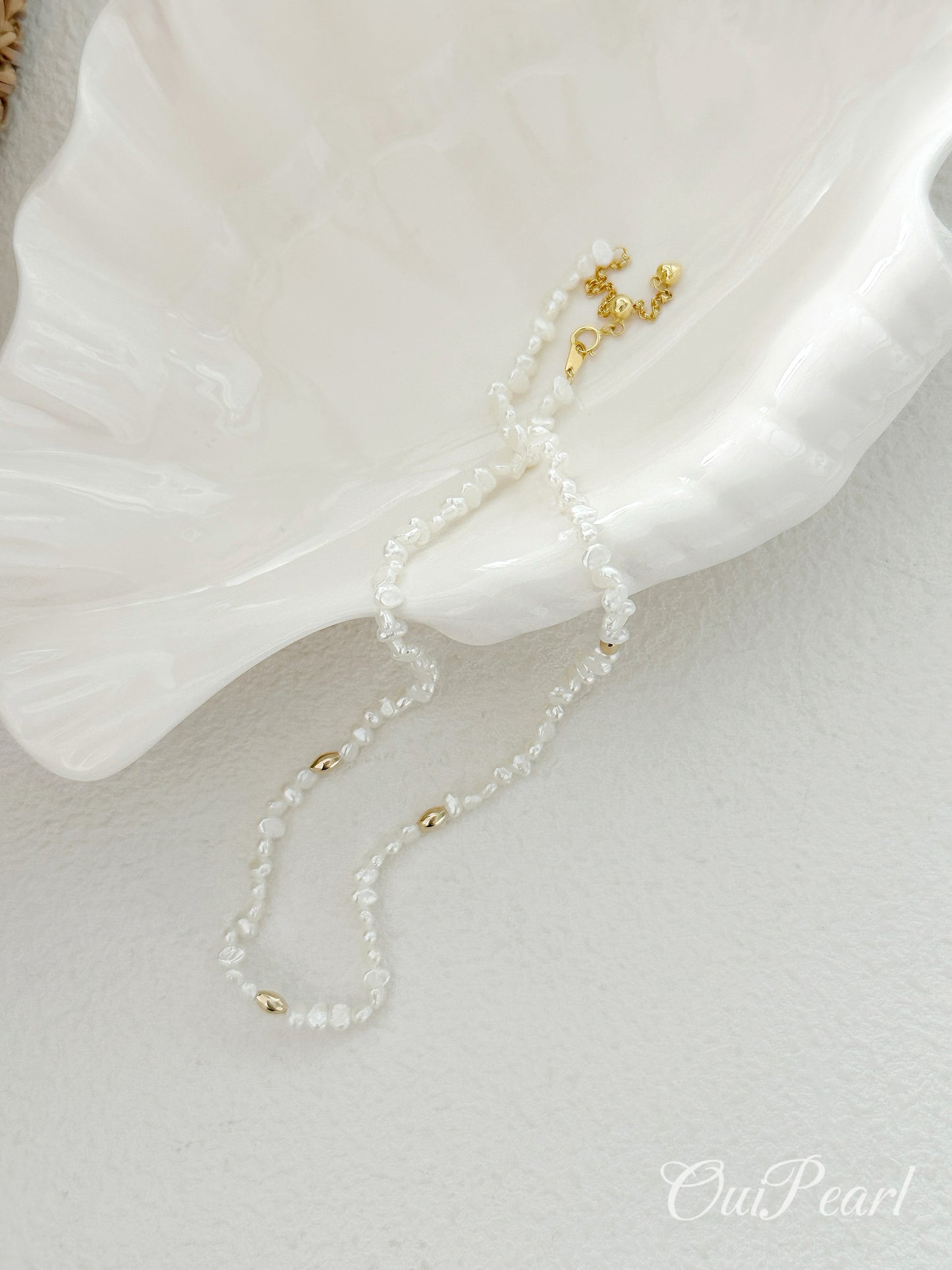 OuiPearl Pearl Necklace 小baby金珠項鏈（鏈長35+5CM）