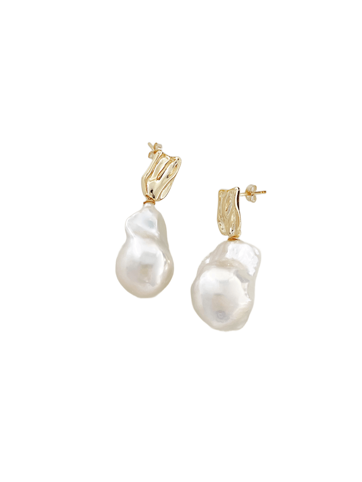 OuiPearl Baroque Earring 「玫瑰俏佳人系列」 優質大巴洛克S925純銀耳環耳釘