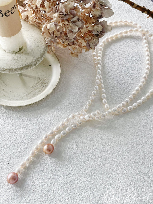 OuiPearl Baroque candy Necklace 糖果彩色巴洛克珍珠長鏈（鏈長107CM）