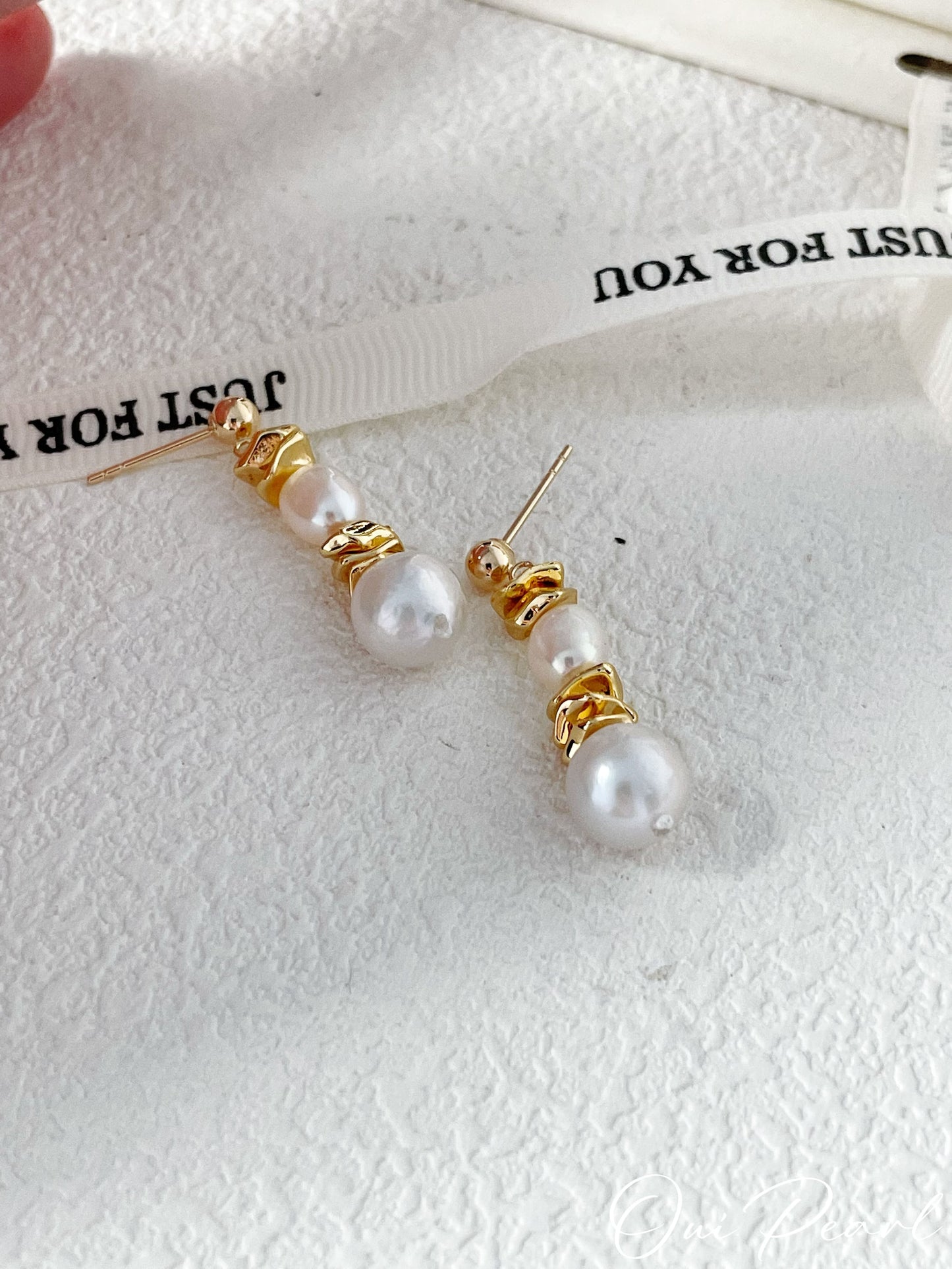 OuiPearl Pendant Earring  日不落金色耳環耳釘