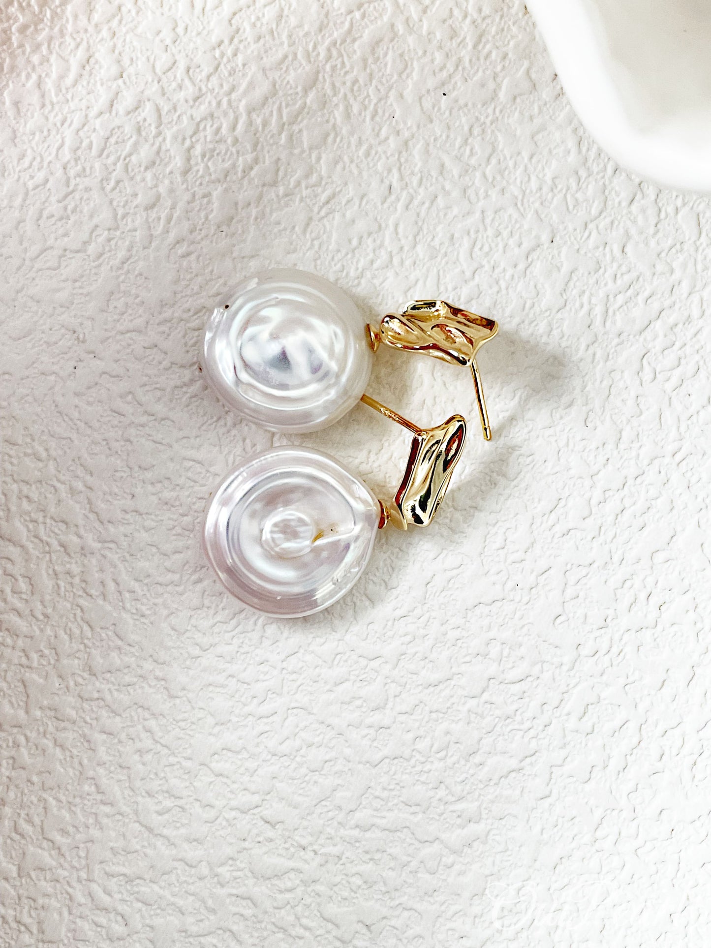 OuiPearl Baroque Earring 羅馬假日 玫瑰巴洛克單圈S925純銀耳環耳釘