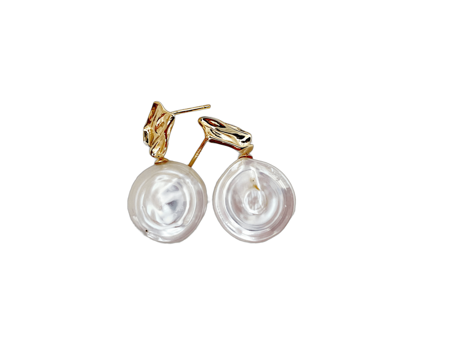 OuiPearl Baroque Earring 羅馬假日 玫瑰巴洛克單圈S925純銀耳環耳釘