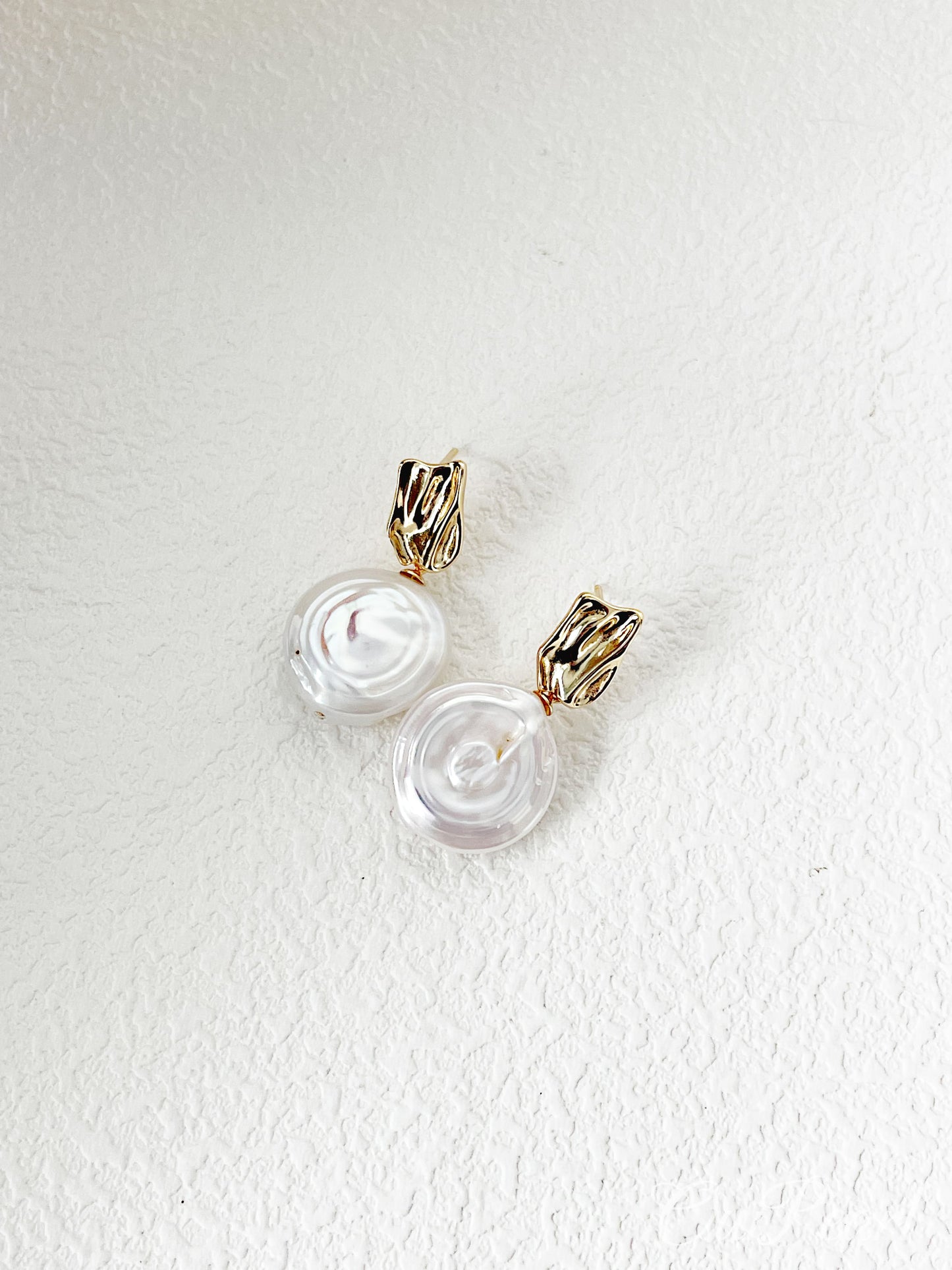 OuiPearl Baroque Earring 羅馬假日 玫瑰巴洛克單圈S925純銀耳環耳釘