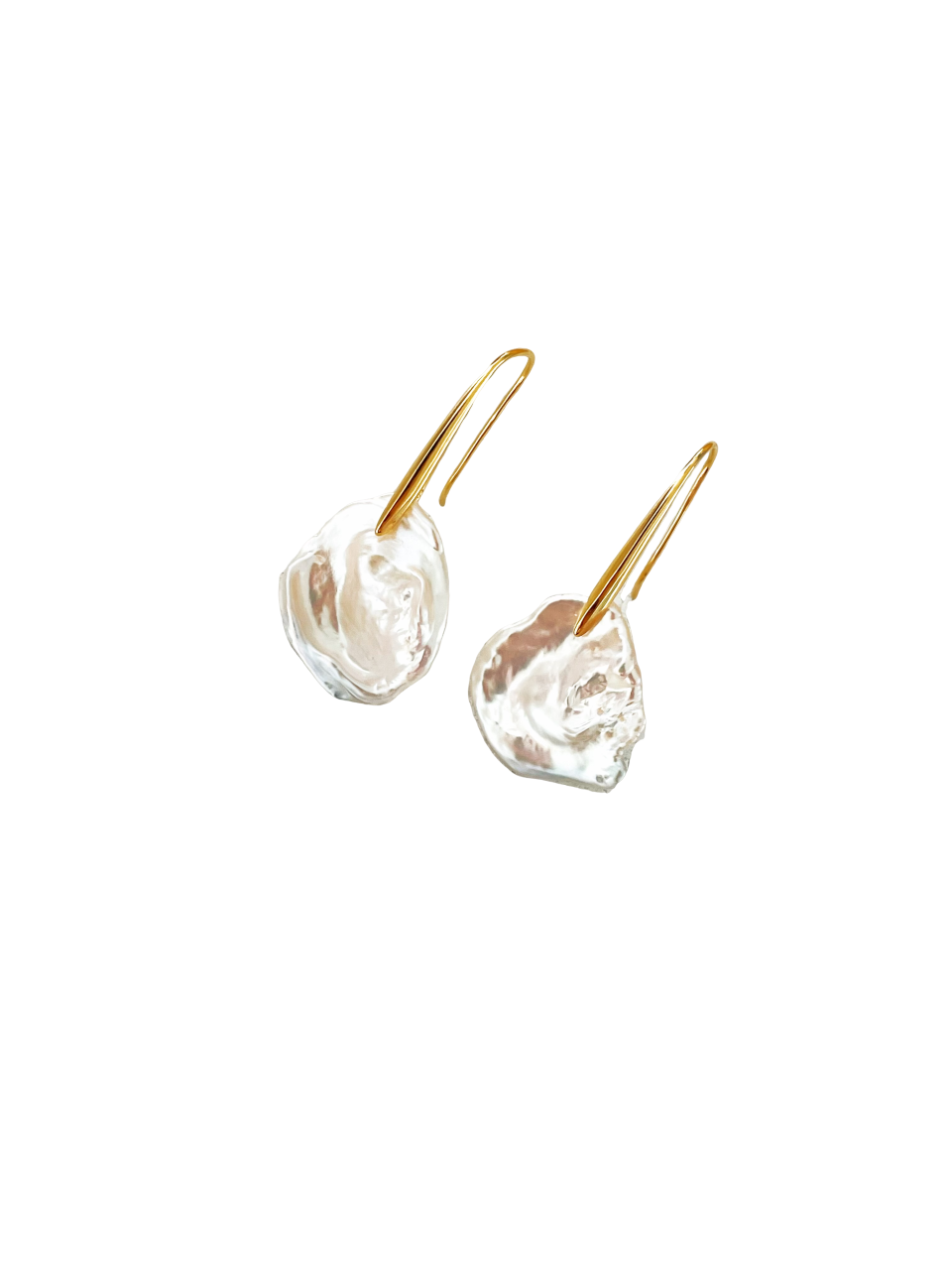 OuiPearl Baroque Earrings 優雅花瓣巴洛克天然淡水珍珠耳環