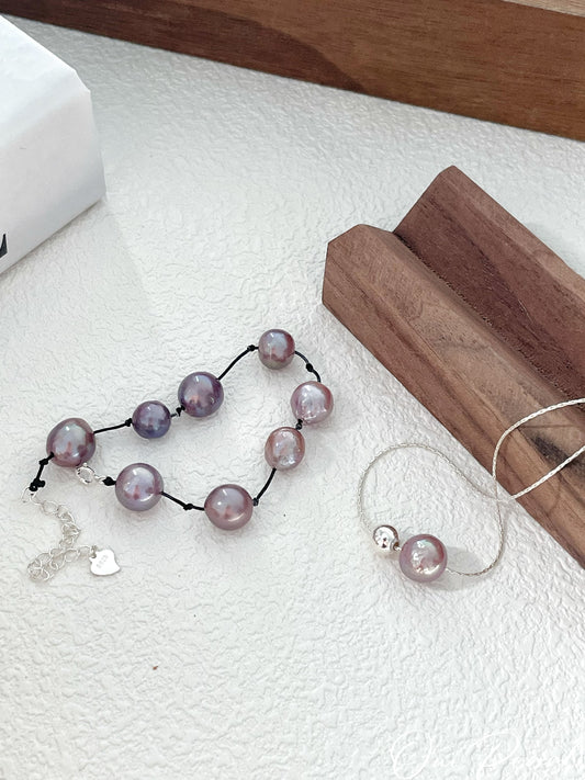 OuiPearl Grape Necklace 銀葡萄珍珠吊墜純銀項鏈（鏈長43CM）