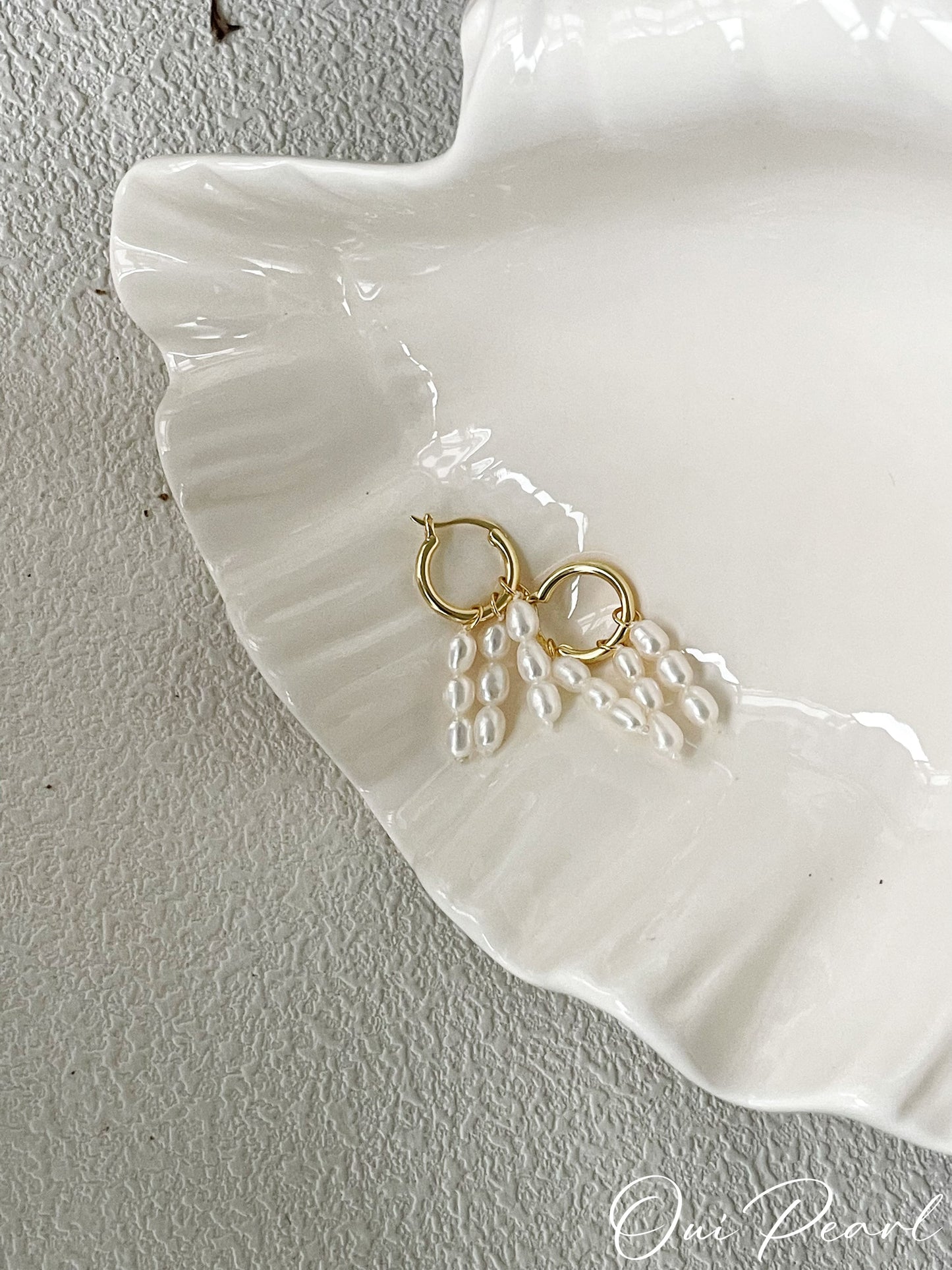 OuiPearl Freshwater Earring 粒粒珍韻 米粒淡水珍珠耳環耳釘