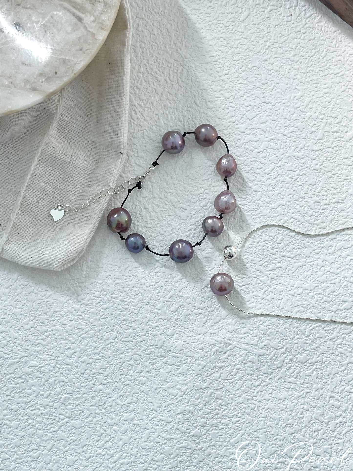 OuiPearl Grape Necklace 銀葡萄珍珠吊墜純銀項鏈（鏈長43CM）