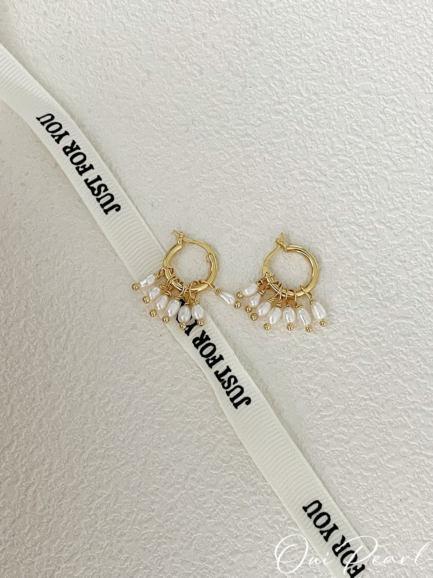 OuiPearl Circles Earring  綻放之珠 花苞圈圈天然珍珠耳環耳釘