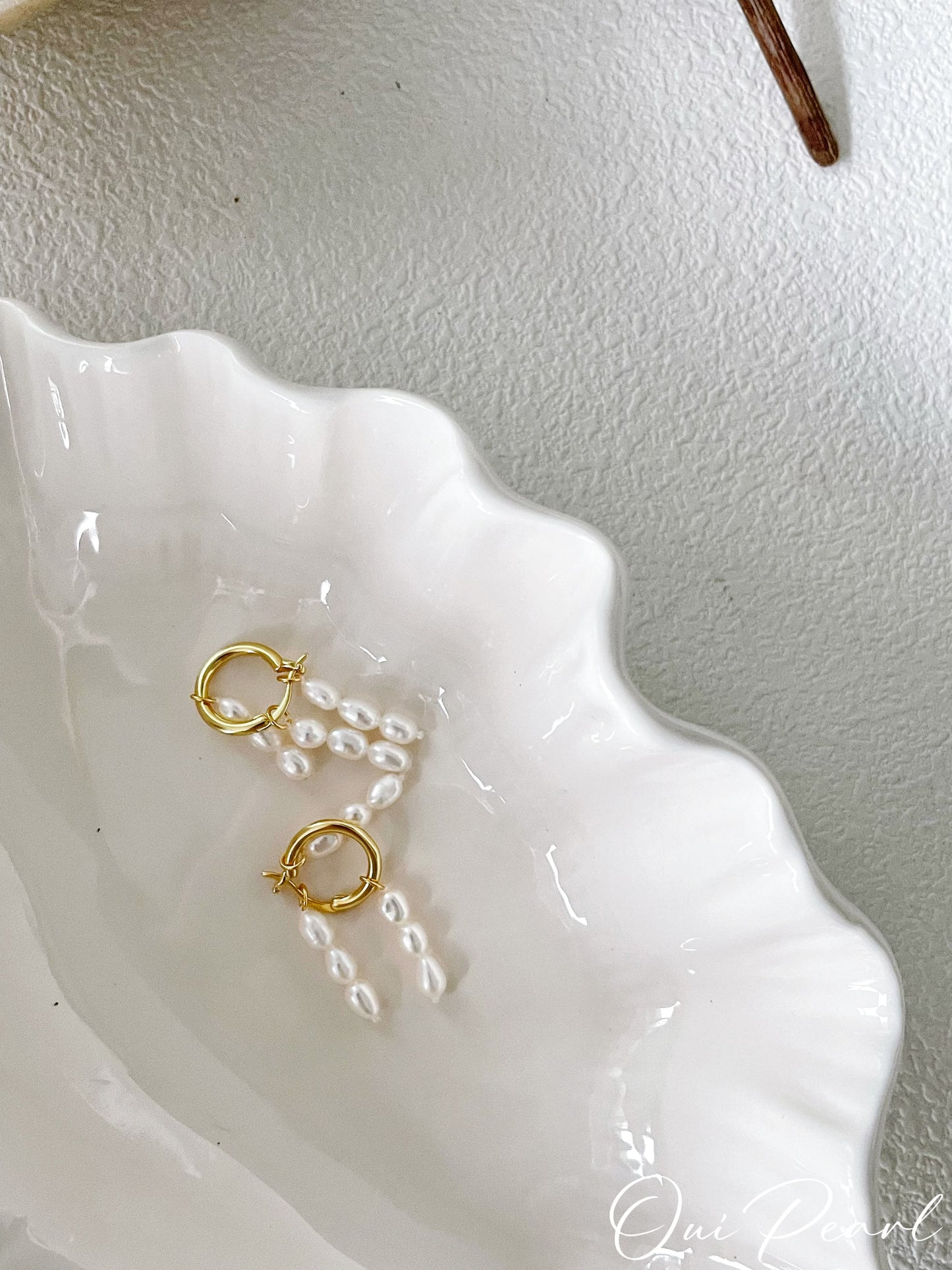 OuiPearl Freshwater Earring 粒粒珍韻 米粒淡水珍珠耳環耳釘